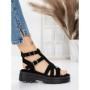Sandale Dama cu Talpa Joasa 5HXS20 BLACK | MEI