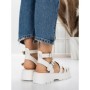 Sandale Dama cu Talpa Joasa 5HXS20 WHITE | MEI