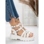 Sandale Dama cu Talpa Joasa 5HXS20 WHITE | MEI