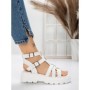 Sandale Dama cu Talpa Joasa 5HXS20 WHITE | MEI