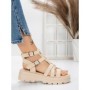 Sandale Dama cu Talpa Joasa 5HXS20 BEIGE | MEI