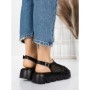 Sandale Dama cu Talpa Joasa 5HXS21 BLACK | MEI