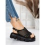 Sandale Dama cu Talpa Joasa 5HXS21 BLACK | MEI