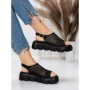 Sandale Dama cu Talpa Joasa 5HXS21 BLACK | MEI