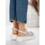 Sandale Dama cu Talpa Joasa 5HXS21 WHITE | MEI