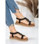 Sandale Dama cu Talpa Joasa 5GZ39 BLACK | MEI
