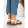Sandale Dama cu Talpa Joasa 5GZ39 WHITE | MEI