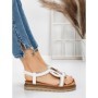 Sandale Dama cu Talpa Joasa 5GZ39 WHITE | MEI