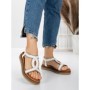 Sandale Dama cu Talpa Joasa 5GZ39 WHITE | MEI