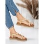 Sandale Dama cu Talpa Joasa 5GZ39 BEIGE | MEI