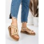 Sandale Dama cu Talpa Joasa 5GZ39 BEIGE | MEI