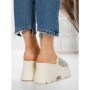 Papuci Dama cu Platforma 3AW286 WHITE | MEI