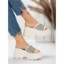 Papuci Dama cu Platforma 3AW286 WHITE | MEI