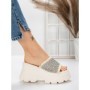 Papuci Dama cu Platforma 3AW286 WHITE | MEI