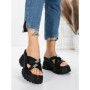 Papuci Dama cu Platforma 3AW321 BLACK | MEI