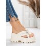Papuci Dama cu Platforma 3AW321 WHITE | MEI