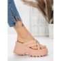 Papuci Dama cu Platforma 3AW321 PINK | MEI