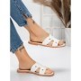 Papuci Dama cu Talpa Joasa 3AW307 WHITE | MEI