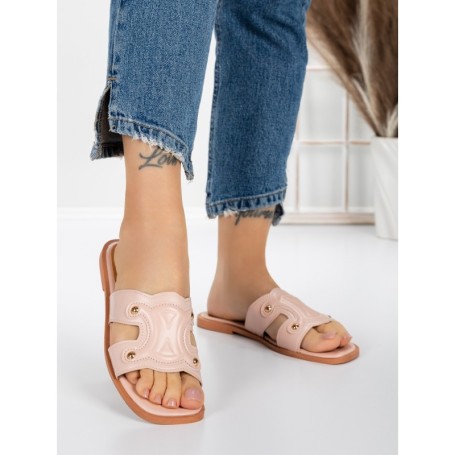 Papuci Dama cu Talpa Joasa 3AW307 PINK | MEI