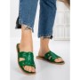Papuci Dama cu Talpa Joasa 3AW307 GREEN | MEI