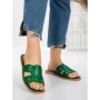 Papuci Dama cu Talpa Joasa 3AW307 GREEN | MEI