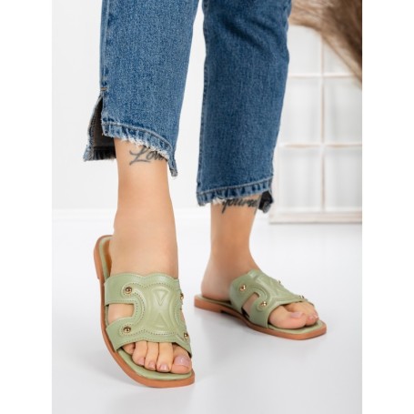 Papuci Dama cu Talpa Joasa 3AW307 CYAN | MEI