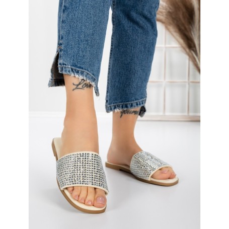 Papuci Dama cu Talpa Joasa 3AQ18 BEIGE | MEI
