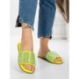 Papuci Dama cu Talpa Joasa 3AQ18 VERDE FLUORESCENT | MEI