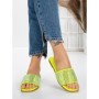Papuci Dama cu Talpa Joasa 3AQ18 VERDE FLUORESCENT | MEI