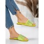 Papuci Dama cu Talpa Joasa 3AQ18 VERDE FLUORESCENT | MEI