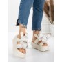 Papuci Dama cu Platforma 3WL229 WHITE | MEI
