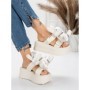 Papuci Dama cu Platforma 3WL229 WHITE | MEI