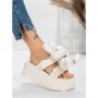 Papuci Dama cu Platforma 3WL229 WHITE | MEI