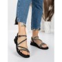 Sandale Dama cu Talpa Joasa 3AW309 BLACK | MEI