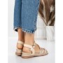 Sandale Dama cu Talpa Joasa 3AW309 BEIGE | MEI