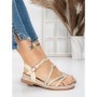 Sandale Dama cu Talpa Joasa 3AW309 BEIGE | MEI