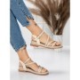 Sandale Dama cu Talpa Joasa 3AW309 BEIGE | MEI