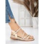 Sandale Dama cu Talpa Joasa 3AW309 BEIGE | MEI