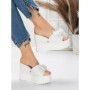 Papuci Dama cu Platforma 3AW326 WHITE | MEI