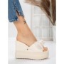 Papuci Dama cu Platforma 3AW326 BEIGE | MEI