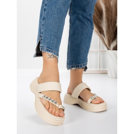 Papuci Dama cu Talpa Joasa 3AW291 BEIGE | MEI