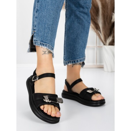 Sandale Dama cu Talpa Joasa 5WL23 BLACK | MEI
