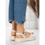 Sandale Dama cu Talpa Joasa 5WL23 BEIGE | MEI