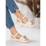 Sandale Dama cu Talpa Joasa 5WL23 BEIGE | MEI