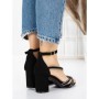Sandale Dama cu Toc Gros 3AXKK188 BLACK | MEI