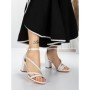 Sandale Dama cu Toc Gros 3AXKK188 WHITE | MEI
