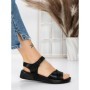 Sandale Dama cu Talpa Joasa 5XJ56 BLACK | MEI