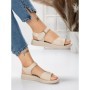 Sandale Dama cu Talpa Joasa 5XJ56 BEIGE | MEI