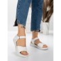 Sandale Dama cu Talpa Joasa 5XJ56 WHITE | MEI