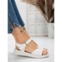 Sandale Dama cu Talpa Joasa 5XJ56 WHITE | MEI